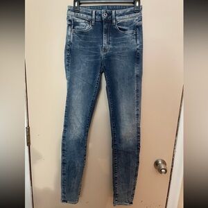 G Star Washed Denim Skinny Jeans